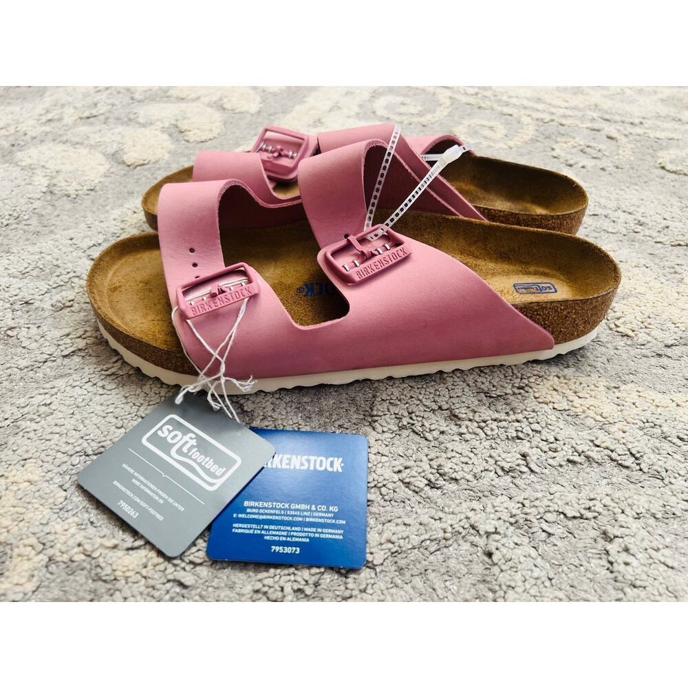 NWT❤️Birkenstock Arizona Soft Footbed Leather Sandal sz10/41 - Picture 4 of 9